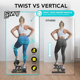 Mini Twist Stepper, Stepper Machine with 330LBS Weight Capacity, Mini Stepper for Full Body Workout, Adjustable Step Height, Smooth and Quiet, Step Machine for Men Women