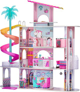 LOL Surprise OMG House of Surprises ?C New Real Wood Dollhouse with 85+ Surprises, 4 Floors, 10 Rooms, Elevator, Spiral Slide, Pool, Movie Theater Drive Thru, Rooftop- Toy Gift for Girls Ages 4 5 6 7+