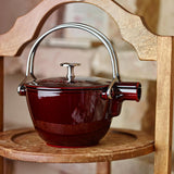 Staub Cast Iron 1-qt Round Tea Kettle – Basil, Made in France