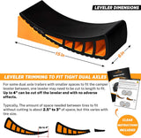 CARMTEK Camper Leveler Premium Kit – Curved RV Levelers with Camper Wheel Chocks, Rubber Mats and Carry Bag | Faster Camper Leveling Than RV Leveling Blocks