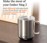 Ember Temperature Control Smart Mug 2, 14 Oz, App-Controlled Heated Coffee Mug with 80 Min Battery Life and Improved Design, White