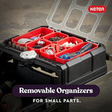 Keter Masterloader Resin Rolling Tool Box with Locking System and Removable Bins ?C Perfect Organization and Storage Chest for Power Drill, Tape Measure, and Screwdriver Set, Black