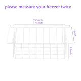 Freezer Wire Baskets, Kitchen Storage Organizer Bins for Chest and Upright Freezer, Refrigerator Dividers Containers with Handles – Pearl White (3)
