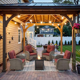 Patio Wicker Chairs Swivel Rocker – Outdoor Swivel Rocking Chairs Set of 2 with Rattan Side Table, Patio Swivel Glider Chair 3 Piece Patio Furniture Sets for Deck Porch Pool Brown/Blue