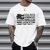 Mens American Flag Patriotic Shirt Distressed Short Sleeve Independence Day Shirt Graphic Tees Men