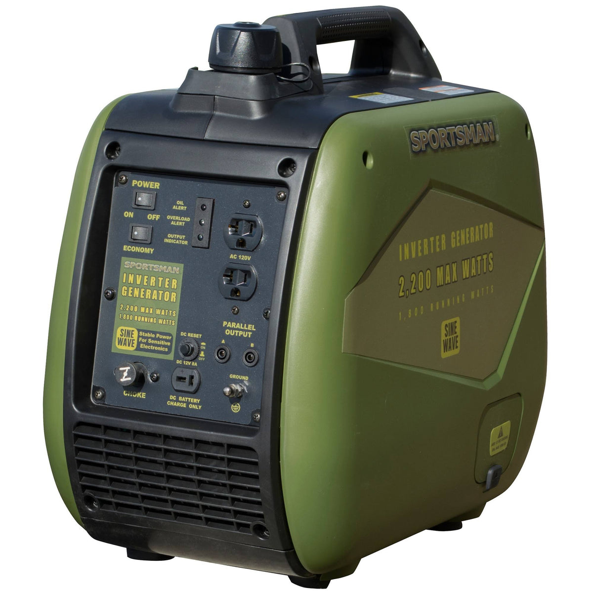 Sportsman 2200W Gasoline Powered Recoil Start Portable Digital Inverter Generator with Parallel Capability – CARB – 120V