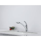 Delta 470-WH-DST Signature Single Handle Pull-Out Kitchen Faucet White