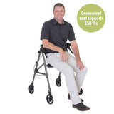 Able Life Space Saver Rollator Cobalt Blue – Each