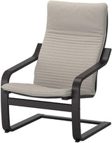 IKEA Poang Armchair Black-Brown Knisa Light Beige 692.407.95