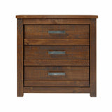 Camaflexi Carmel 3 Drawer Nightstand, Antique Walnut