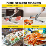 VEVOR Stone Crab Cracker with 2 Seafood Picks, Aluminum & Stainless Steel Construction Shellfish Shucker, Seafood Tools Set for Lobster and Crab Legs Pack of 2