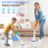 VAVSEA Electric Spin Scrubber,Cleaning Brush for Bathroom,1.5H 300RPM Shower Scrubber Kit for Floor Tile Bathtub,51 inch