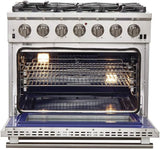 Capriasca – Titanium Professional 36 Freestanding Gas Range