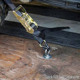 Rage Powersports 2-Pack of ATV or UTV Wheel Anchor Bonnet Ratcheting Tie-Down Straps