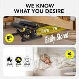 Mini Twist Stepper, Stepper Machine with 330LBS Weight Capacity, Mini Stepper for Full Body Workout, Adjustable Step Height, Smooth and Quiet, Step Machine for Men Women