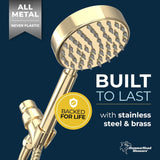 HammerHead Showers? Solid Metal LOW FLOW Handheld Shower Head with Hose and Brass Holder – OIL RUBBED BRONZE ?C Water Saving 1.75 GPM Detachable Shower Head – Adjustable Shower Wand Bracket & 6ft Hose
