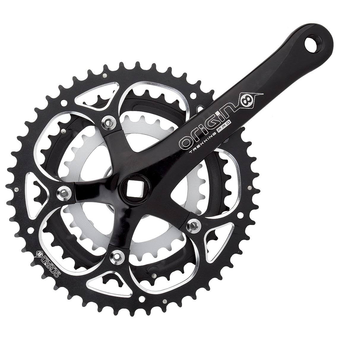 Origin8 Trekking Bicycle Crankset P-fit 175X48/38/28Bk Sqr