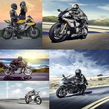 Full Face Motorcycle Helmet Crash Integrated Helmet with HD Visor Four Seasons Crash Helmet Men Women DOT Approved Ventilation System Motorcross Helmets