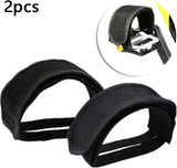 Bike Pedals with Straps, 2Pcs Pedal Straps Cycling Kids Bike Foot Pedal Straps Toe Clips Straps Tape for Fixed Gear Bike Black