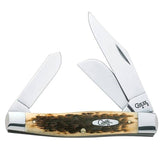 Case Large Stockman Amber Bone