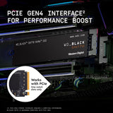 WD_BLACK 2TB SN770 NVMe Internal Gaming SSD Solid State Drive – Gen4 PCIe, M.2 2280, Up to 5,150 MB/s – WDS200T3X0E