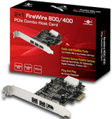 Vantec 2+1 FireWire 800/400 PCIe Combo Host Card (UGT-FW210) Pack of 2