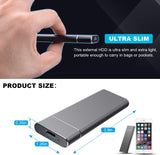 External Hard Drive Compatible for Mac, PC, Desktop, Laptop, Portable 2TB External Hard Drive, Ultra Slim Hard Drive, YSYDYPBB-05 (2TB, C-Black)