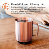 Ember Temperature Control Smart Mug 2, 14 Oz, App-Controlled Heated Coffee Mug with 80 Min Battery Life and Improved Design, White
