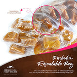 Oregon Farm Fresh Snacks Salted Caramel Gourmet Candy – Oregon Made Caramel Candy with Sea Salt and Vanilla – Gluten Free Delicious Chewy Sea Salt Caramels – Soft Caramels Individually Wrapped (16 oz)