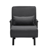 3 in 1 Sleeper Sofa Bed, Futon Sofa Bed for Living Room with Side Pocket, Black Sleepers Sofa Couch with Pullout Bed, Convertible Love Seat Sleepers Bed for Living Room, Bedroom, Small Space