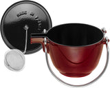 Staub Cast Iron 1-qt Round Tea Kettle – Basil, Made in France