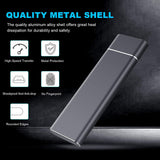 External Hard Drive Compatible for Mac, PC, Desktop, Laptop, Portable 2TB External Hard Drive, Ultra Slim Hard Drive, YSYDYPBB-05 (2TB, C-Black)