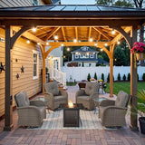 Patio Wicker Chairs Swivel Rocker – Outdoor Swivel Rocking Chairs Set of 2 with Rattan Side Table, Patio Swivel Glider Chair 3 Piece Patio Furniture Sets for Deck Porch Pool Brown/Blue