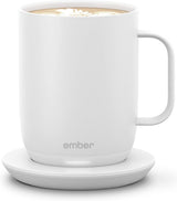 Ember Temperature Control Smart Mug 2, 14 Oz, App-Controlled Heated Coffee Mug with 80 Min Battery Life and Improved Design, White