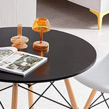 xrboomlife White Dining Table 31.5”u2013Small Round Modern Dining Room Table Kitchen Table Coffee Table – for 2 to 4 People