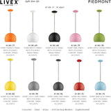 Livex Lighting Piedmont – 1 Light Globe Pendant in Industrial Style-15 Inches Tall and 10 Inches Wide-Shiny Light Gray/Polished Chrome