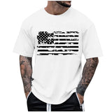 Mens American Flag Patriotic Shirt Distressed Short Sleeve Independence Day Shirt Graphic Tees Men