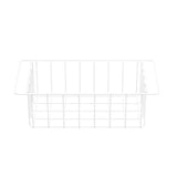 Freezer Wire Baskets, Kitchen Storage Organizer Bins for Chest and Upright Freezer, Refrigerator Dividers Containers with Handles – Pearl White (3)