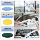 VAVSEA Electric Spin Scrubber,Cleaning Brush for Bathroom,1.5H 300RPM Shower Scrubber Kit for Floor Tile Bathtub,51 inch