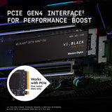 WD_BLACK 2TB SN770 NVMe Internal Gaming SSD Solid State Drive – Gen4 PCIe, M.2 2280, Up to 5,150 MB/s – WDS200T3X0E