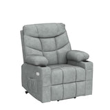 YITAHOME Power Lift Recliner Chair, Modern Fabric Recliner Chair with Massage and Heat, Spacious Seat, USB Ports, Cup Holders, Remote Control, Suitable for Living Room Dark Grey2