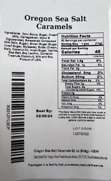 Oregon Farm Fresh Snacks Salted Caramel Gourmet Candy – Oregon Made Caramel Candy with Sea Salt and Vanilla – Gluten Free Delicious Chewy Sea Salt Caramels – Soft Caramels Individually Wrapped (16 oz)