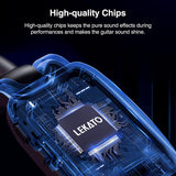 LEKATO 5.8Ghz Wireless Guitar System 4 Channels Audio Digital Guitar Transmitter Receiver 300 Feet Transmission Range